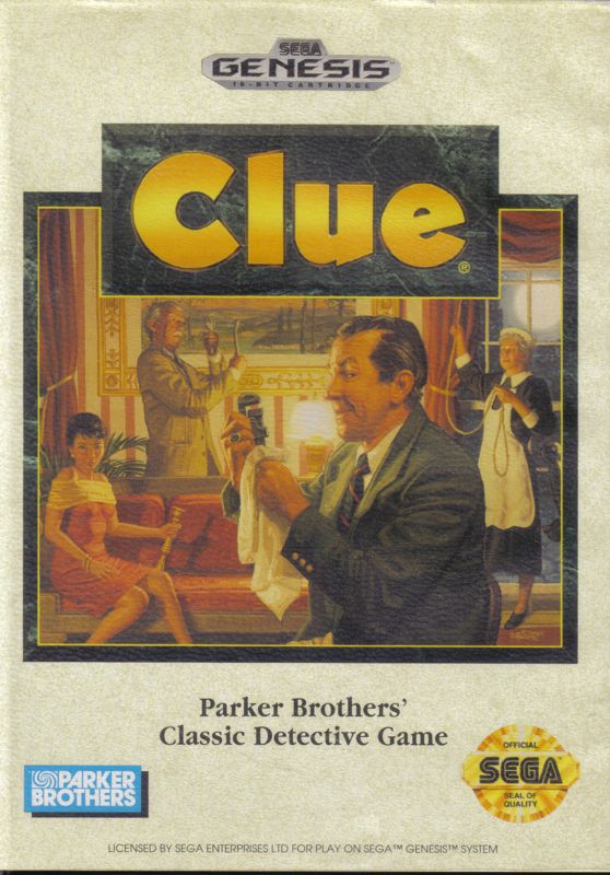 Clue box art for Sega Genesis